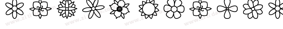 Rough Flowers字体转换